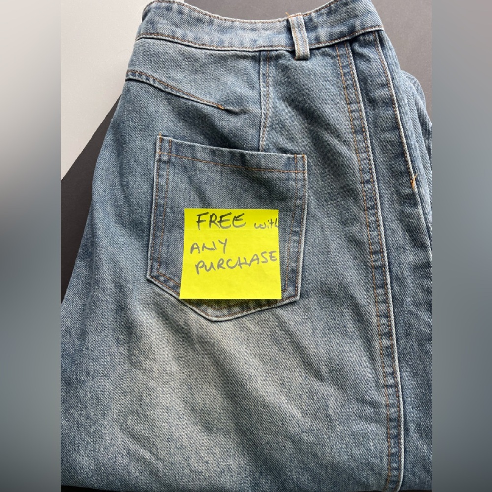 34”waist barrel light blue jeans